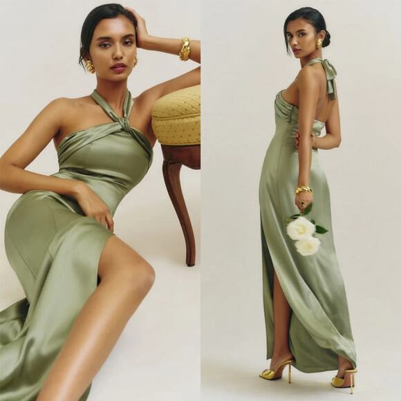 Reformation Dresses & Skirts - Reformation Kavi Satin Dress Artichoke